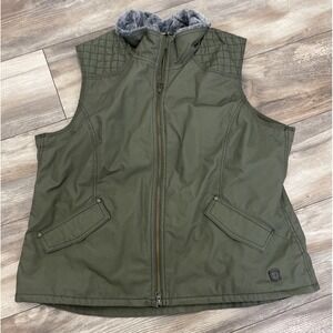 Noble Outfitters Vest Women's‎ Large Equestrian Canvas Vest Green Western Wear